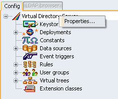 Virtual Directory Servier Properties